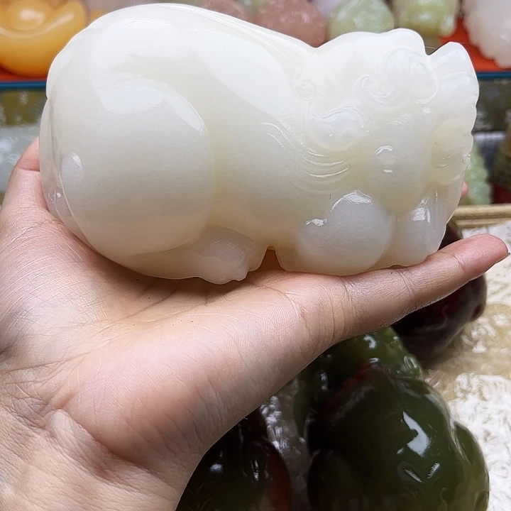 L***ʏ石材貔貅手把摆件