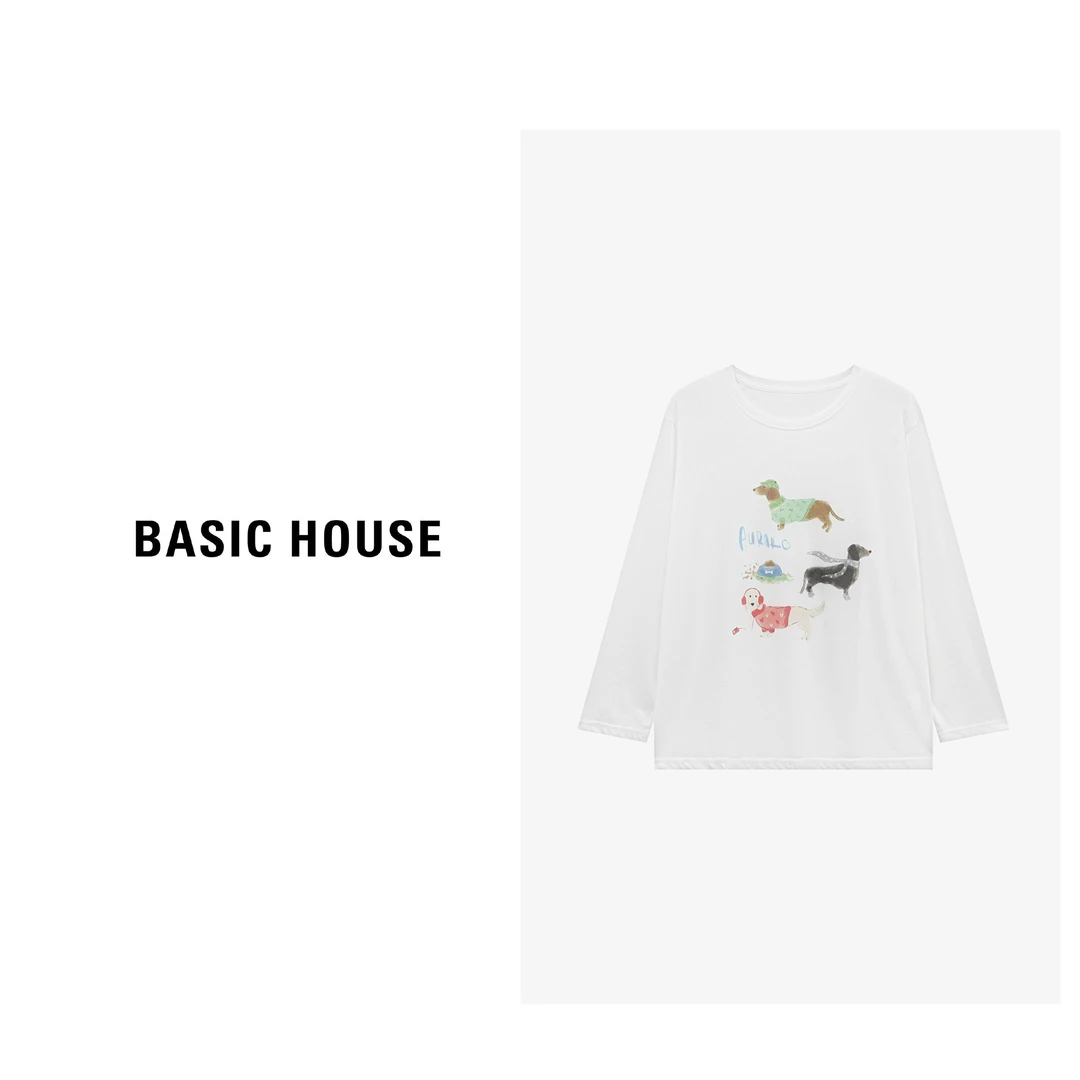 Basic House/百家好时尚休闲女士百搭夏季T恤-B0625B5FUV2