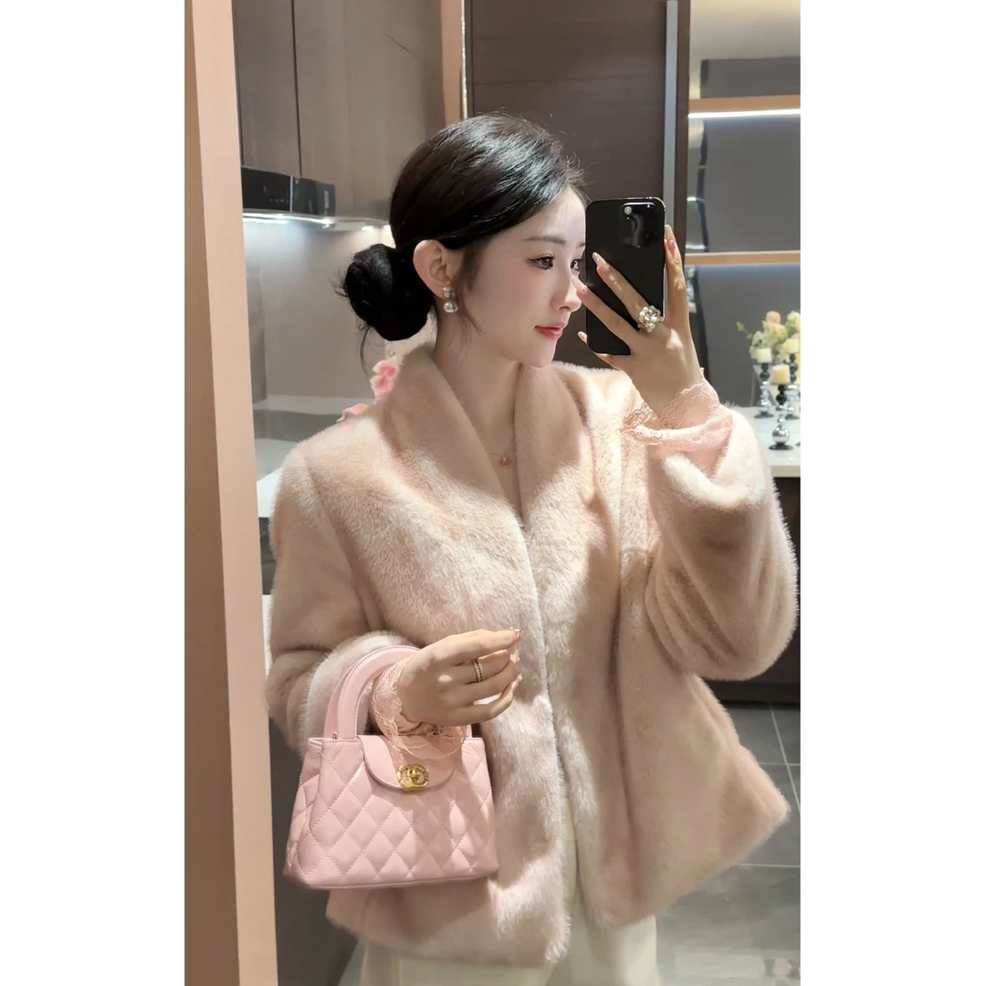 萱Xuan●【小富婆】秋冬款环保毛气质百搭外套女气质JJQ4WT7395