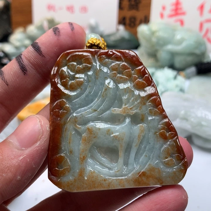 翡翠未镶嵌颈饰保真天然a货翡翠