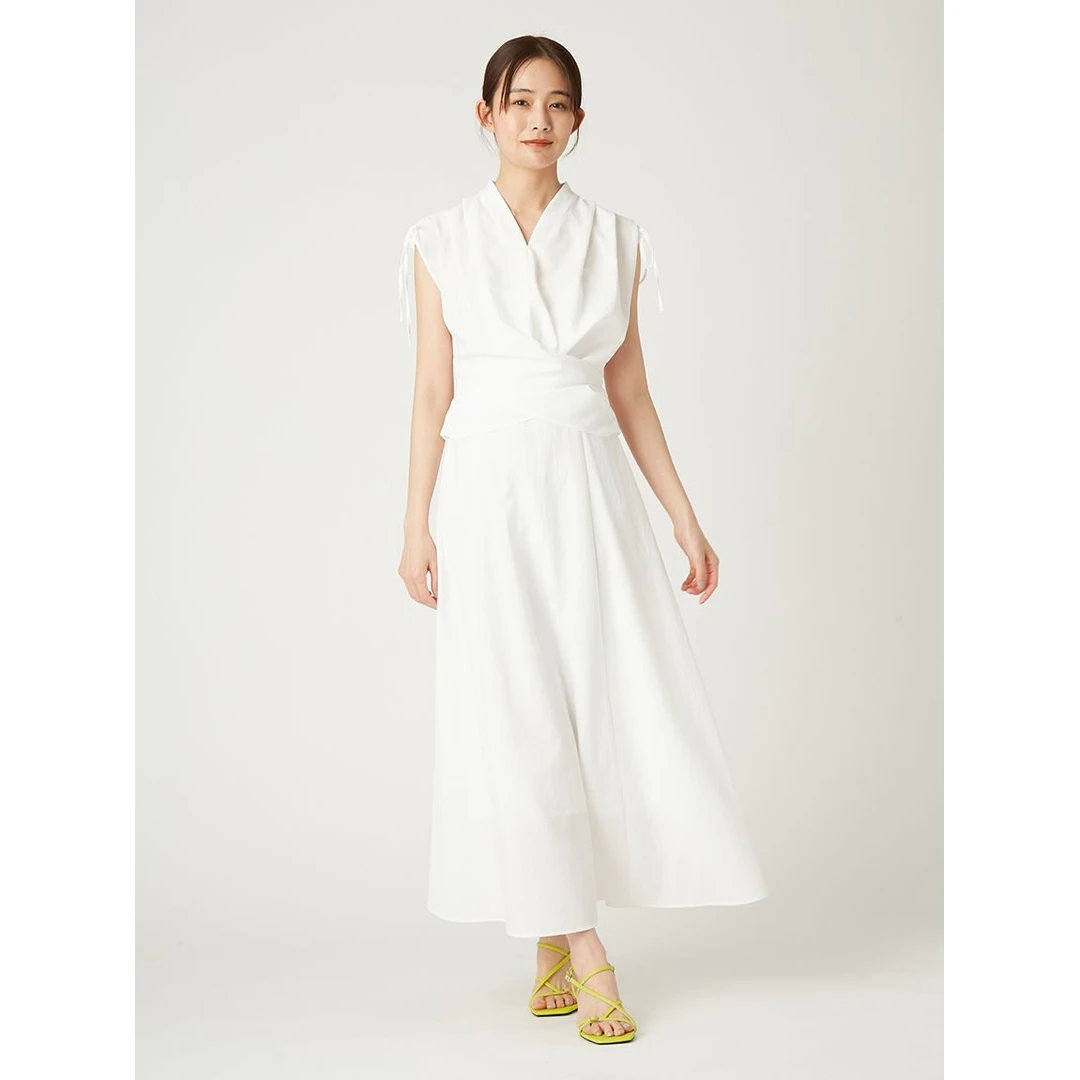 【MonTendre】F 夏季新款 知性温柔优雅风显瘦收腰垂坠感前结连衣裙