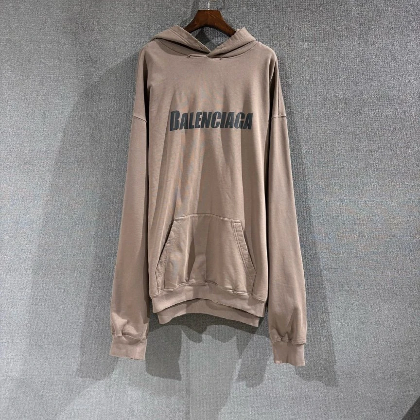 未使用 Balenciaga/巴黎世家 （pm）裂纹印花帽衫卫衣 全新m码/5548