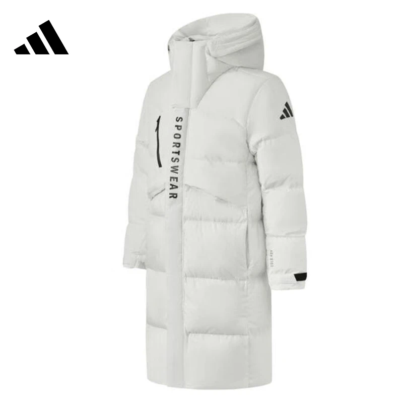 【流光风】adidas阿迪达斯男子运动休闲长款好羽绒服外套JM4604