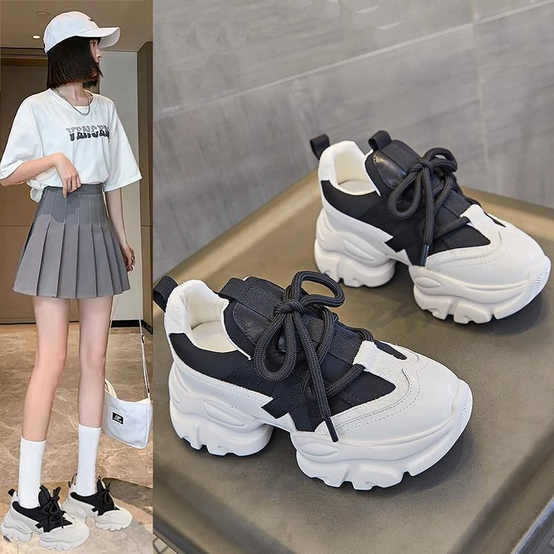 【澳门专柜正品】内增高老爹鞋女鞋2023春秋新款百搭运动休闲厚底