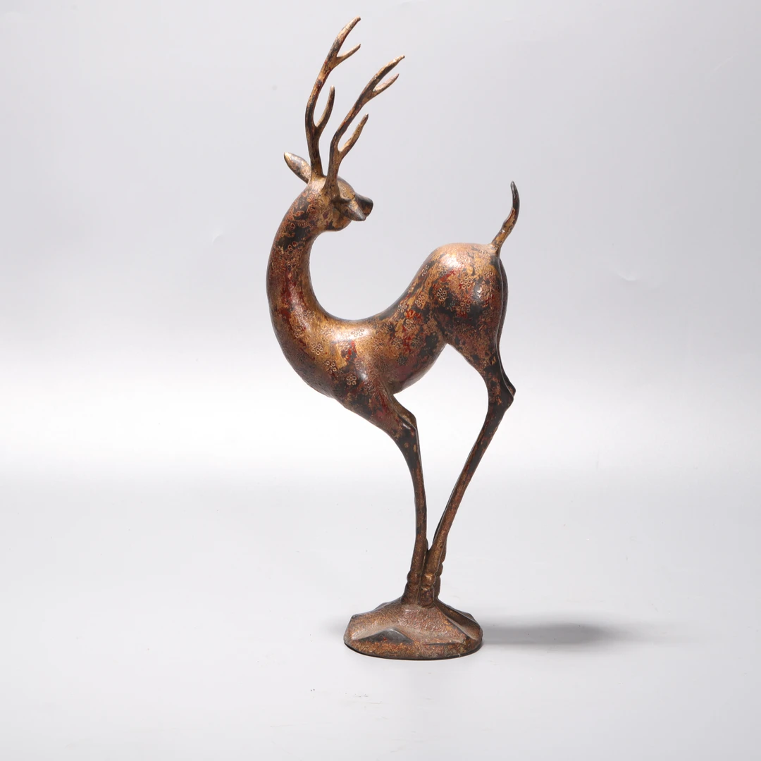 lot37 清代 铜泥金炉型摆件