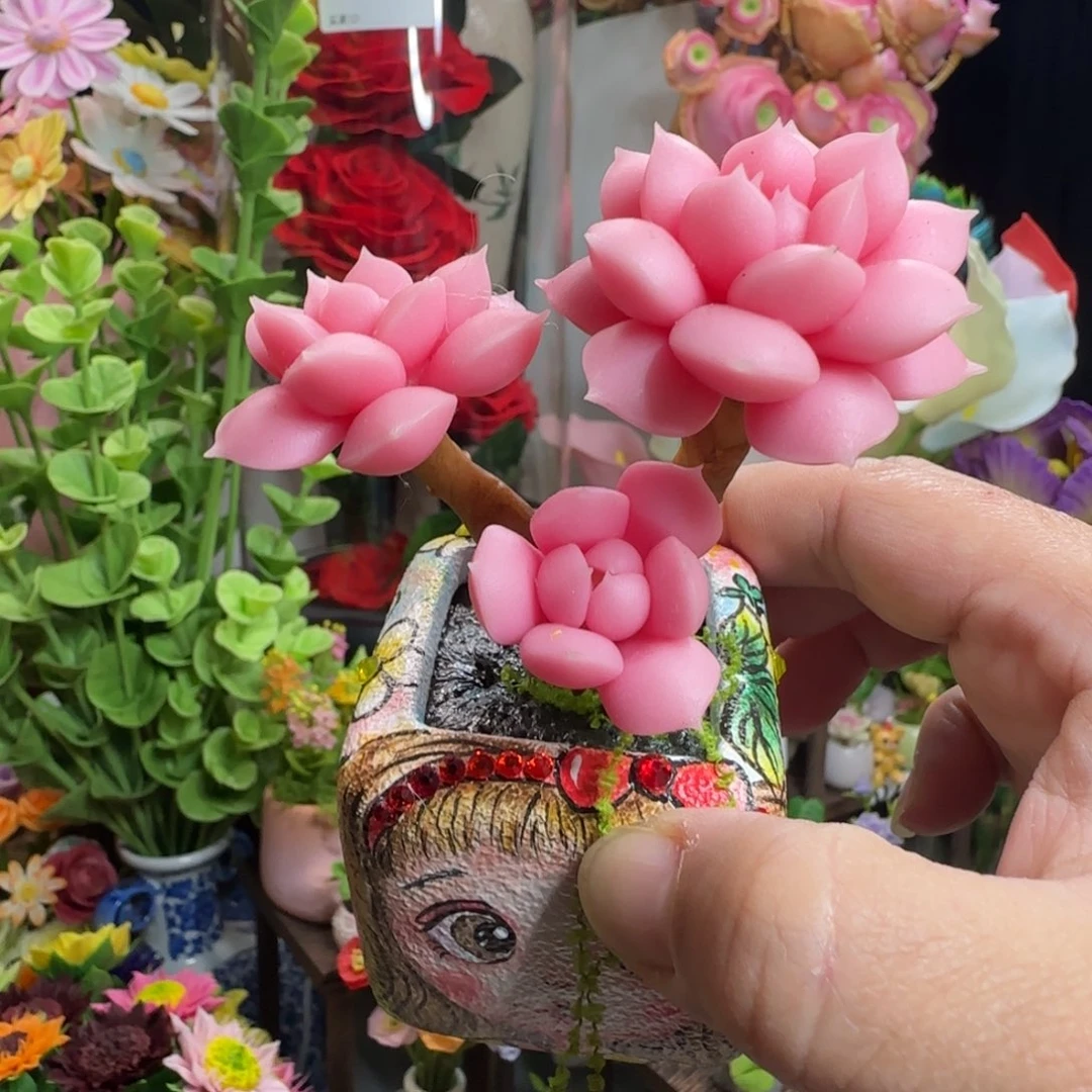 手工制作多肉带盆