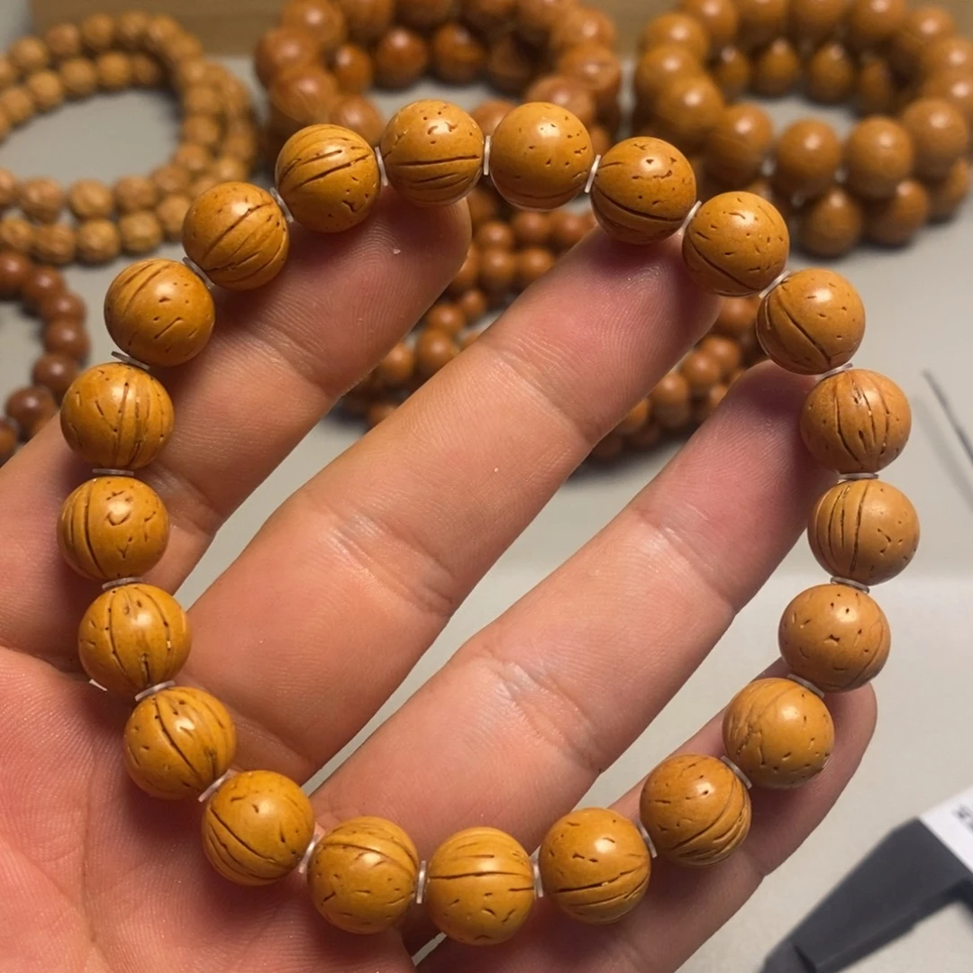 桃核手串脑纹光珠11