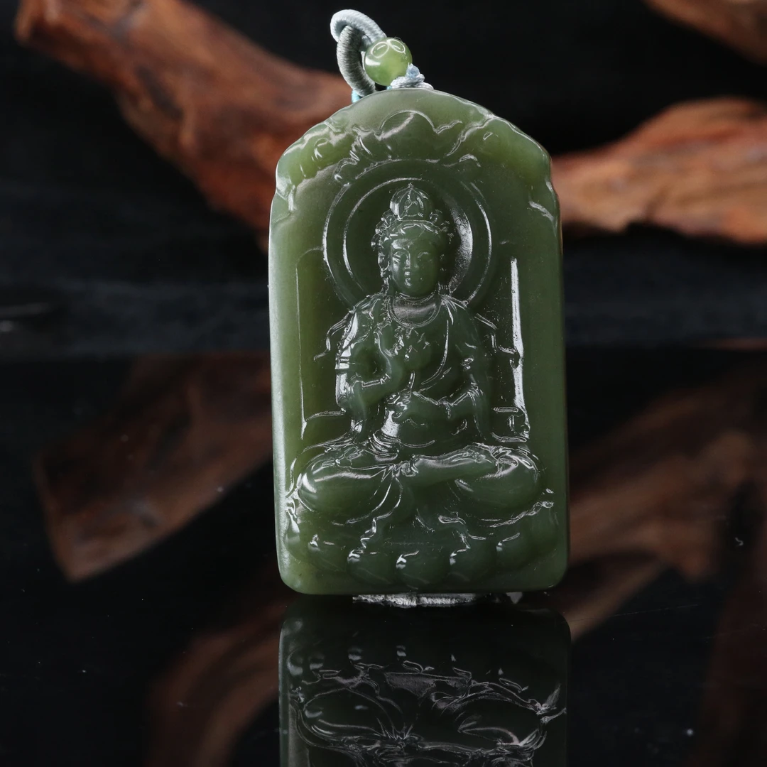 58和田玉观音吊坠/400673上海嘉禾拍卖