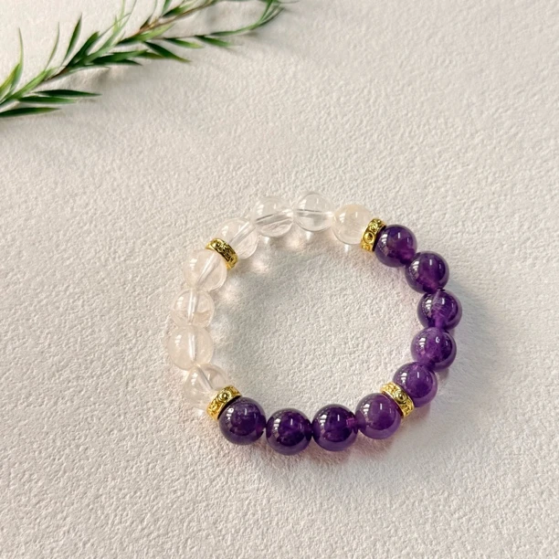 百搭紫水晶手链bs556不限手围