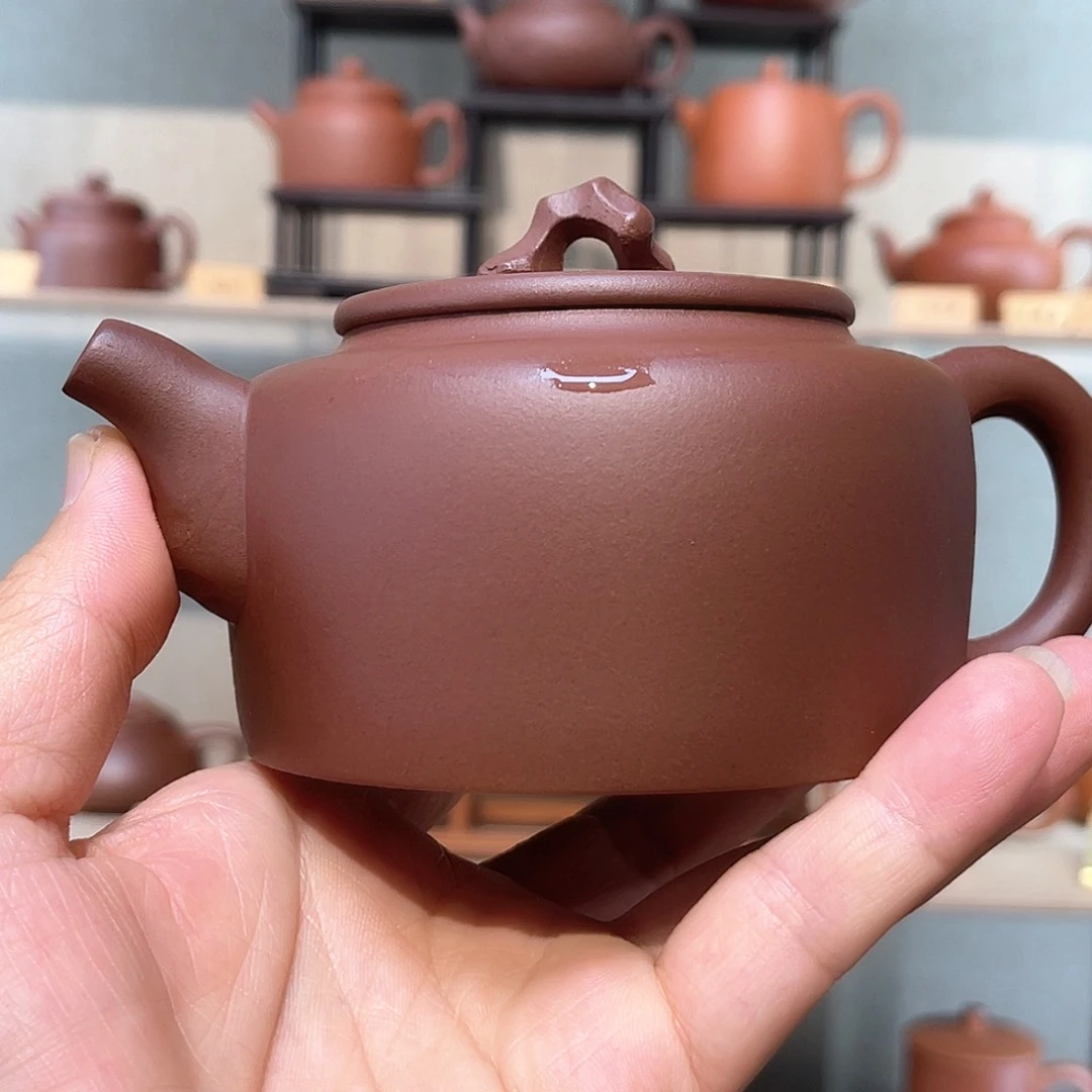 感***恩茶壶紫砂纯原矿紫泥石趣壶