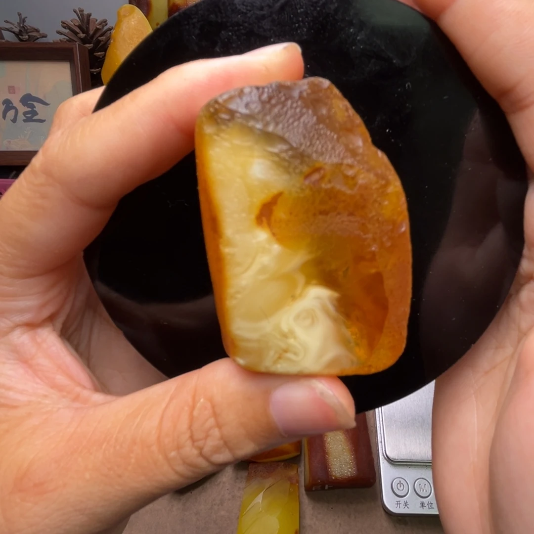 定制琥珀未镶嵌琥珀蜜蜡原石定制有瑕