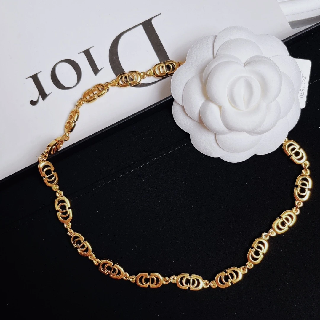 95新 DIOR/迪奥 柚礼中古/迪奥cd镂空项链xp