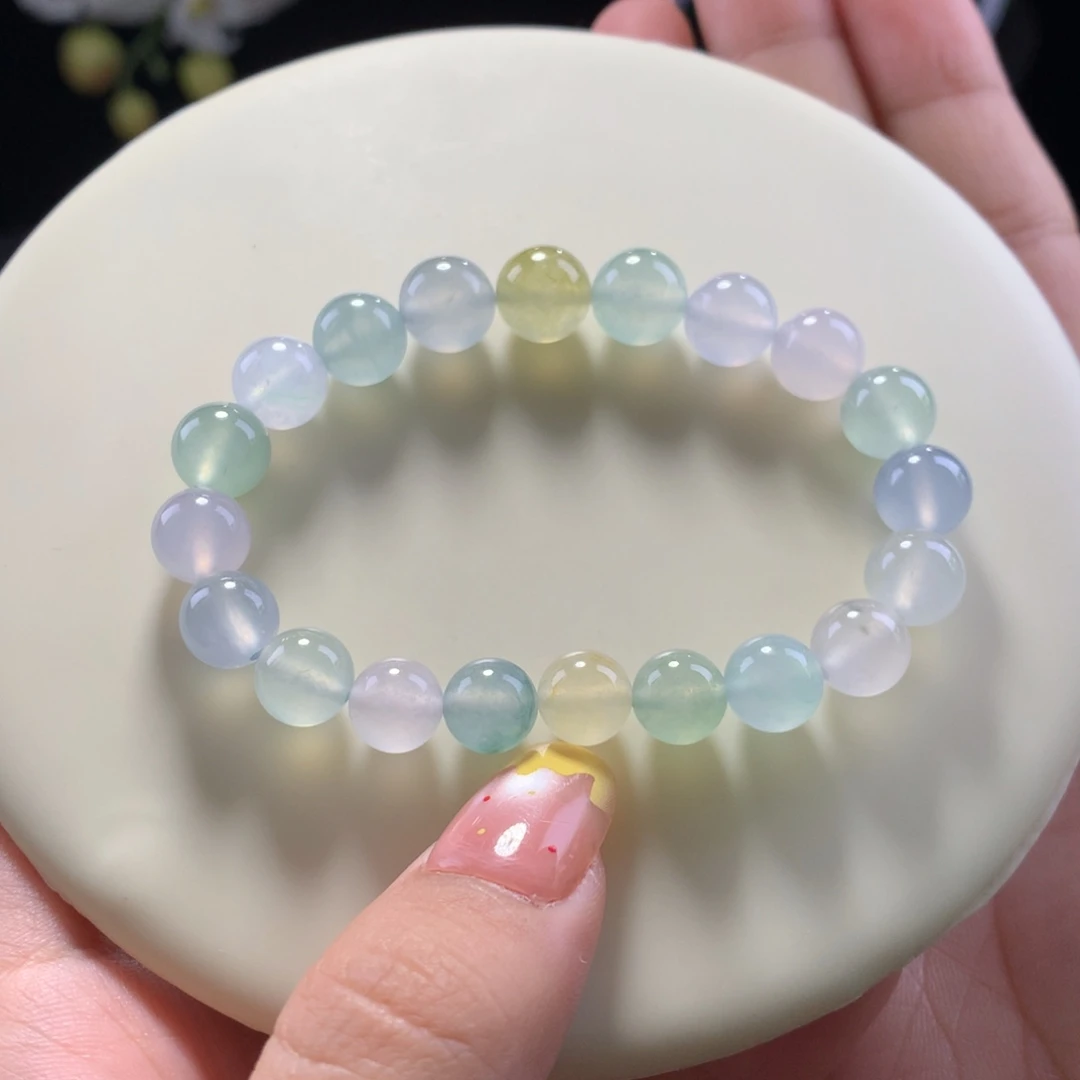 翡翠未镶嵌手串拾花酿春
