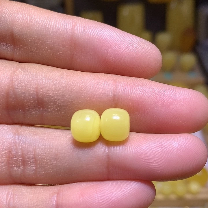 裸石蜜蜡未镶嵌天然俄料黄白花蜜蜡精工老型8.5