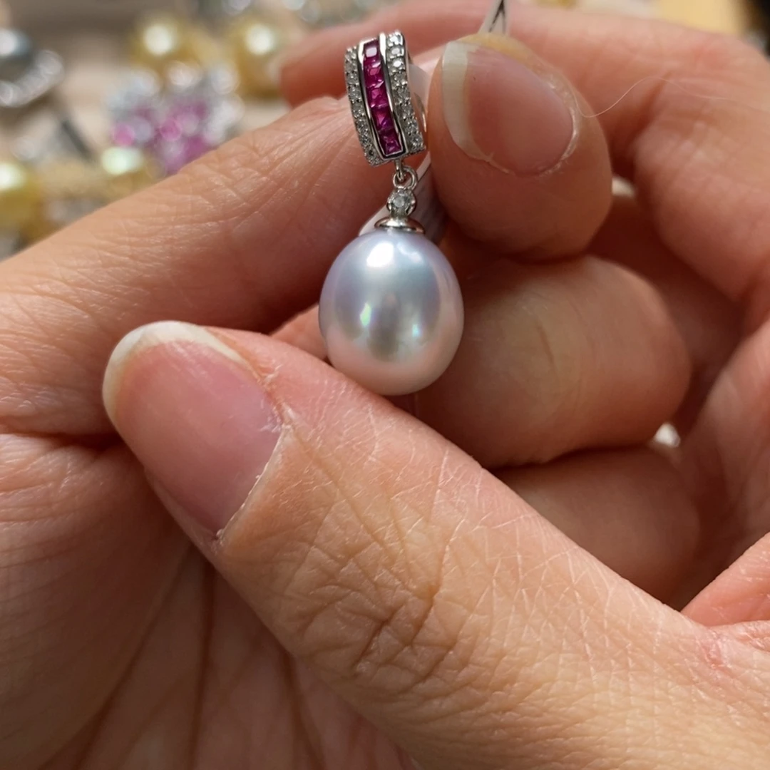 海水珍珠颈饰银S925镶嵌