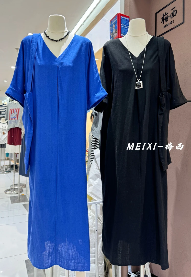 米古古MX# 520343#福 宽松复古百搭连衣裙（裙长130）