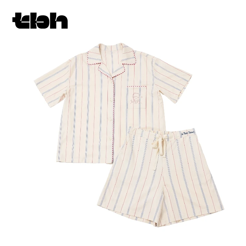 tbh野兽派家居服粉彩风小王子梦想家天丝棉套装可外穿睡衣dr
