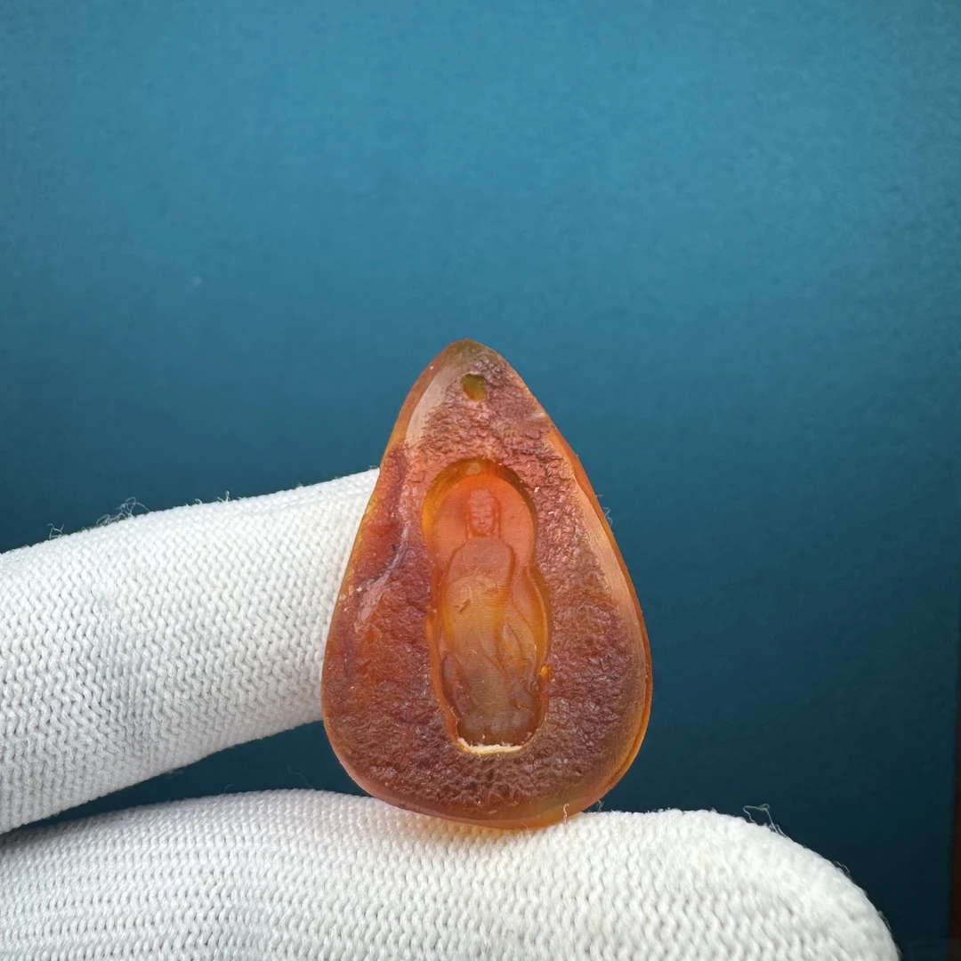 D3425[瑕疵]天然原矿蜜蜡 雕刻牌22*35.7*6.3mm支持复检假一赔十