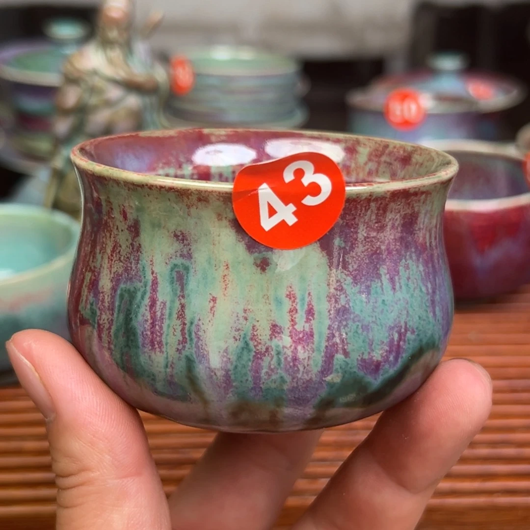 手工制作钧窑茶器