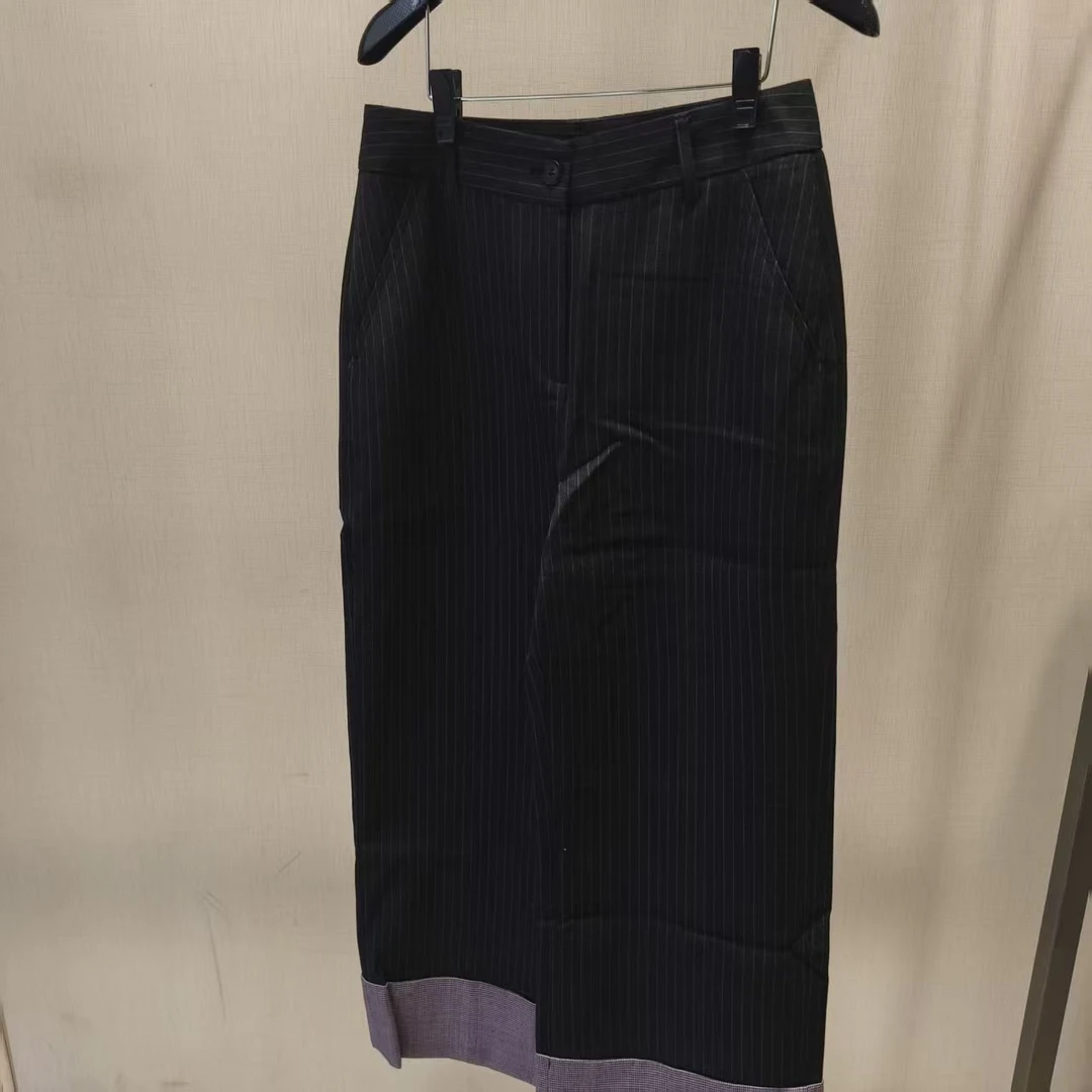 不支持退换/竖条纹阔腿裤5100026