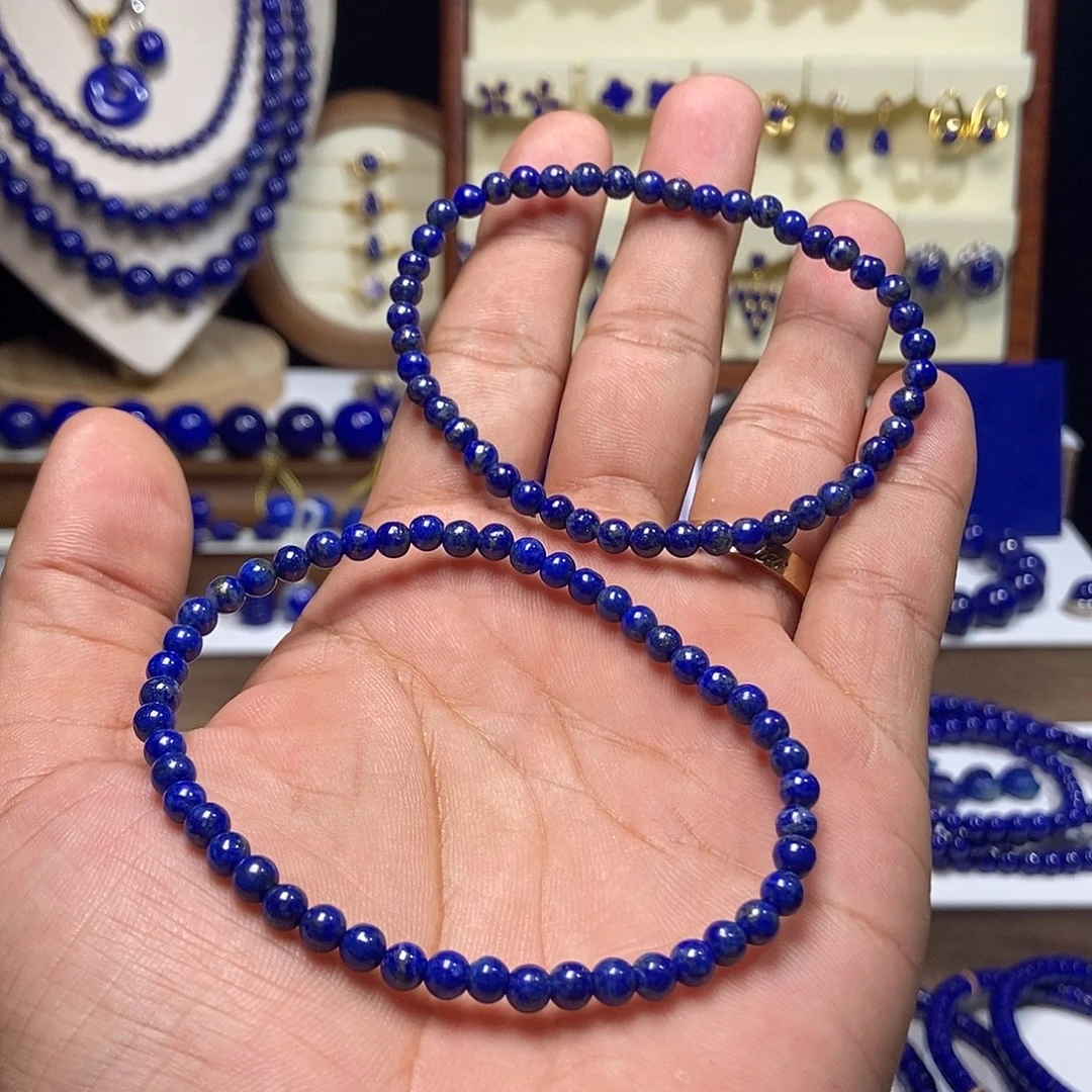 青金石未镶嵌特漏 天然 小米珠 手串#多样性发一#4.2+