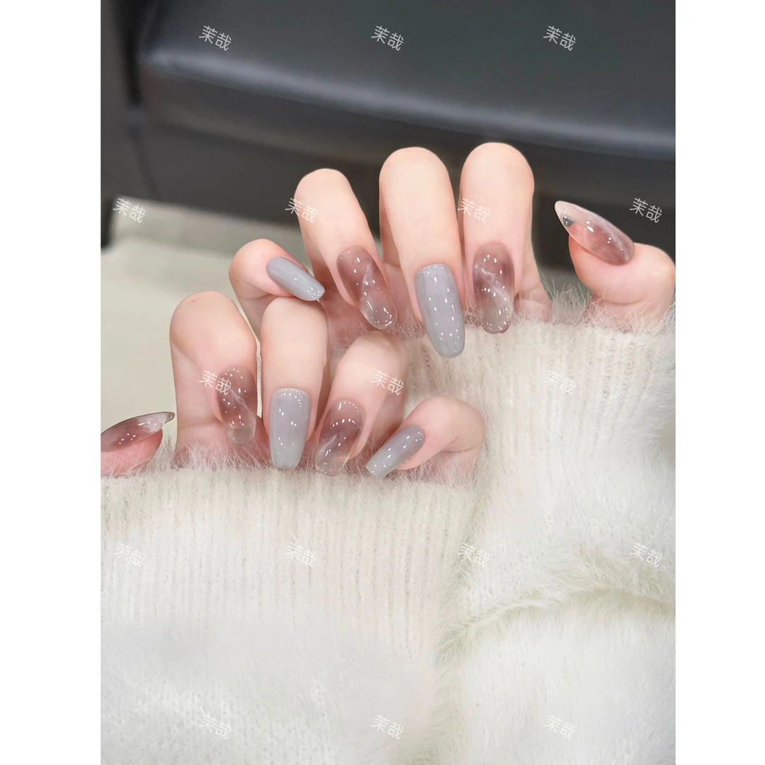 茉哉【冷烟岛屿】纯手工定制拆卸穿戴甲A4682