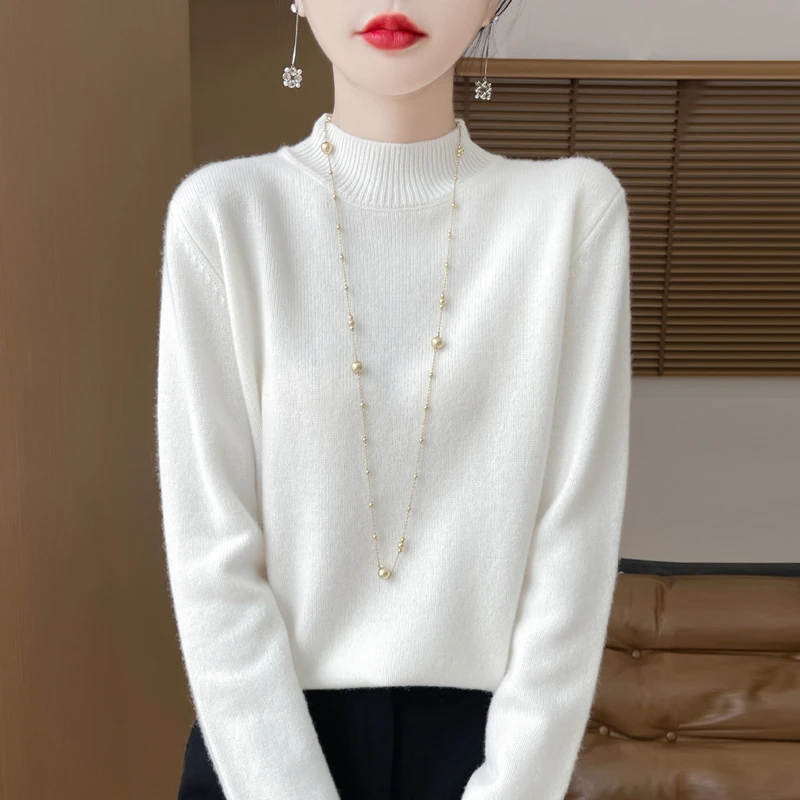 礼盒装针织衫女半高百搭纯色内搭打底衫479-M1