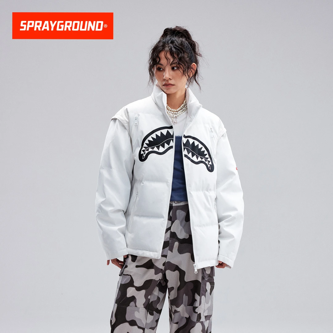 SPRAYGROUND鲨鱼嘴羽绒服潮流休闲保暖立领冬季美式HD WE141303