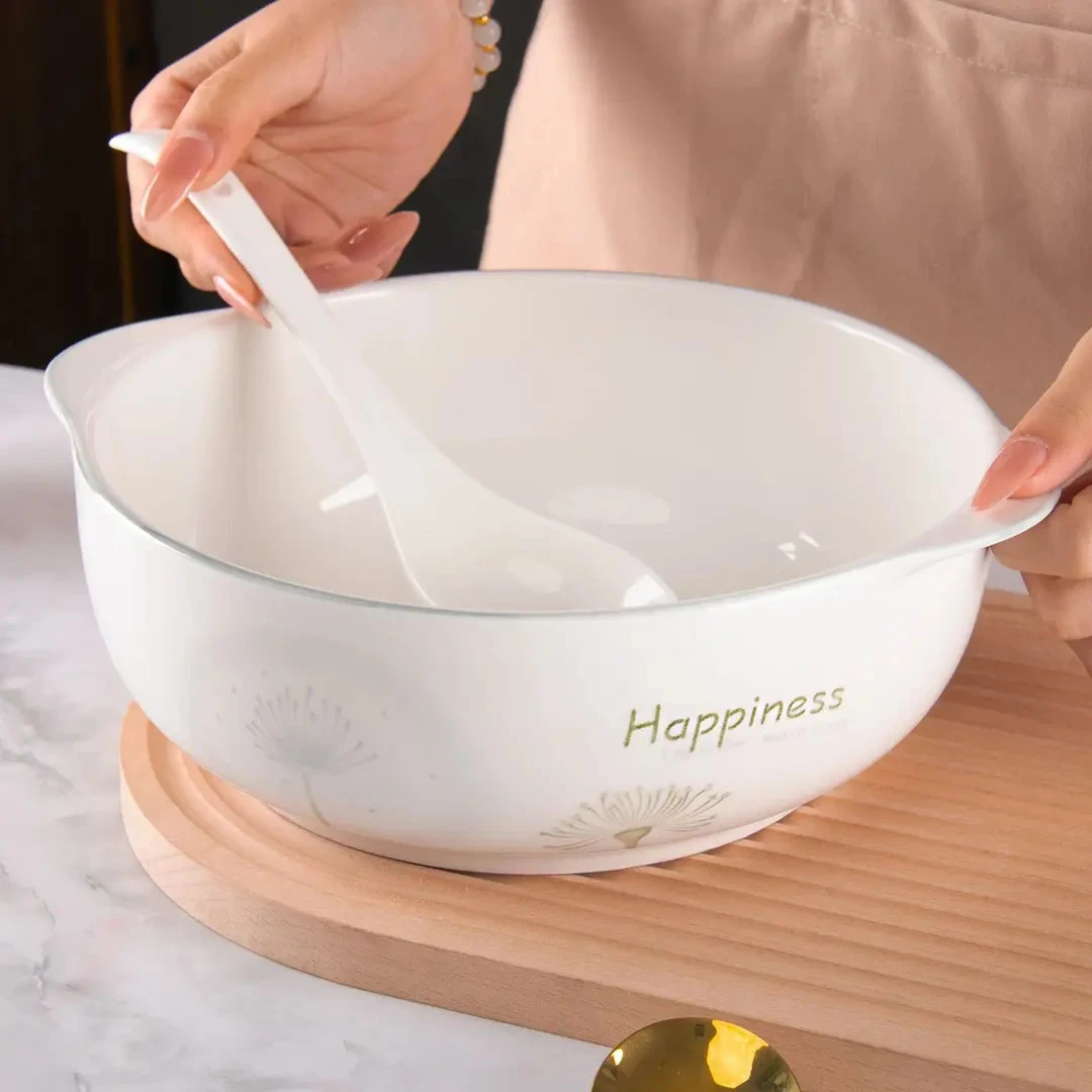 10.5英寸双耳大汤碗蒲公英面盆汤盆毛血旺酸菜鱼大拌菜ins好物