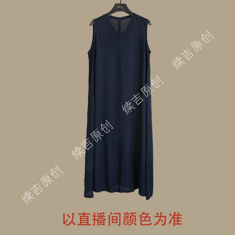 续吉出品4223假期女孩设计感气质背心裙宽松显瘦极简连衣裙