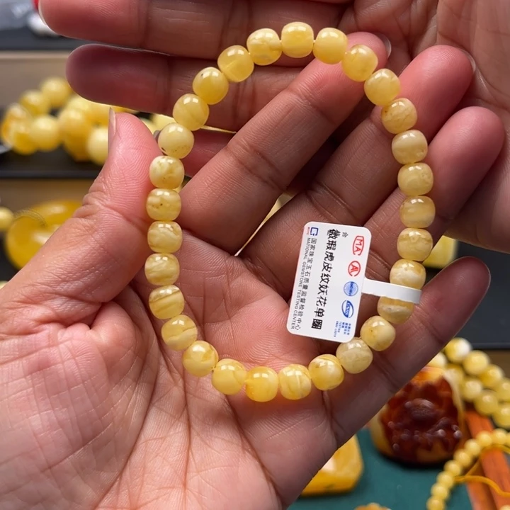 琥珀未镶嵌珠宝奇石M87号7+虎皮妖花微瑕