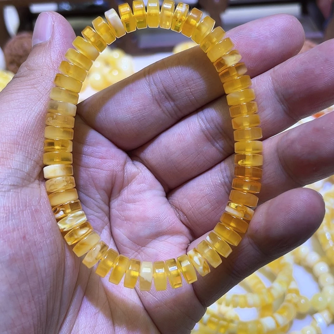 蜜蜡手串未镶嵌吉***?8mm药片