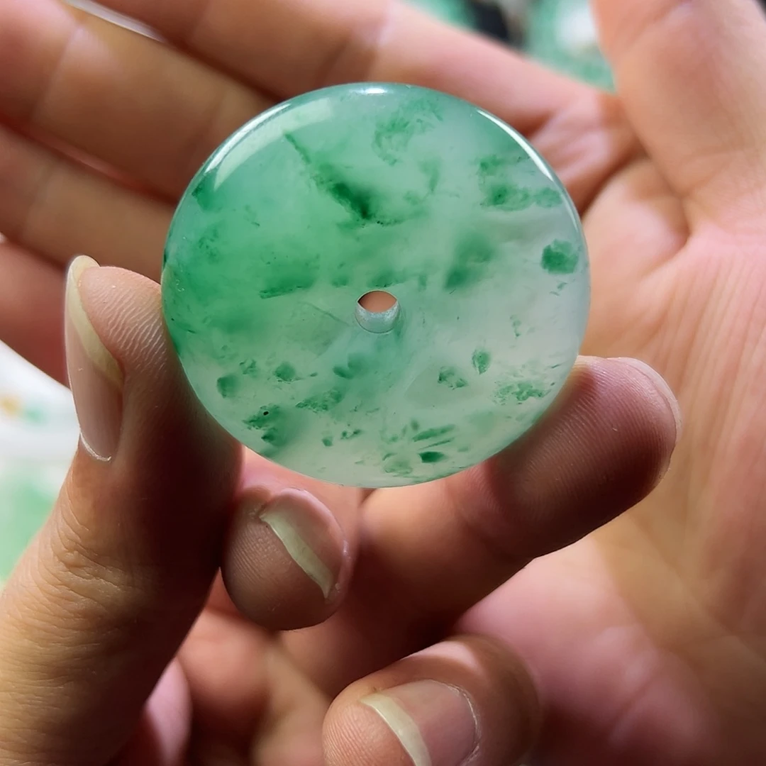 石英质玉未镶嵌吊坠(赠链)天然玉石少华平安扣