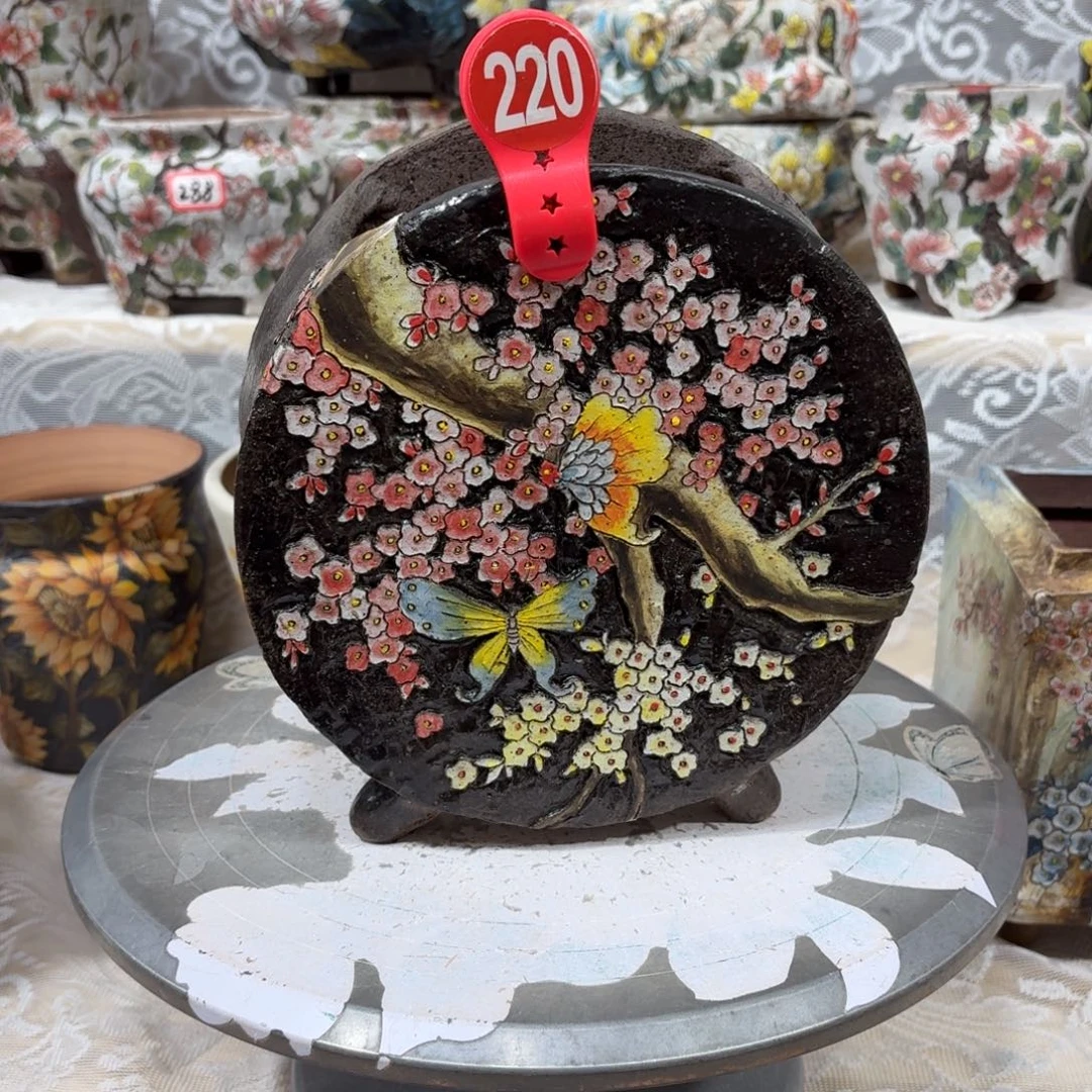 汤***师花盆紫砂陶瓷多肉花盆瑕疵