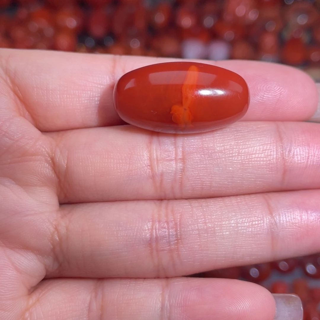 南红玛瑙未镶嵌瓦西桶珠13mm
