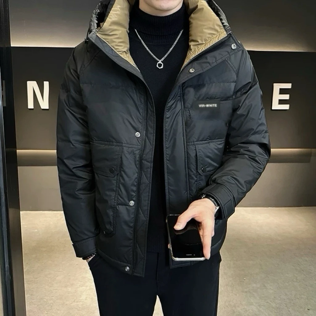 【反季清羽绒服】冬季新款男士加绒加厚保暖百搭显瘦休闲外套