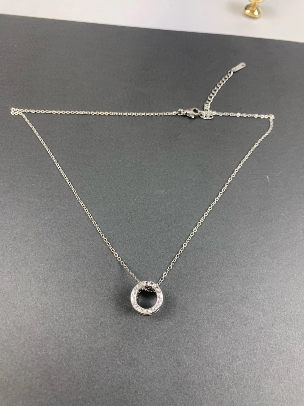 钛钢项链 古巴环小蛮腰项链女轻奢小众ins高级吊坠锁骨链