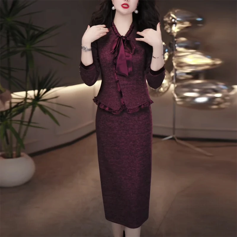 气质百搭显瘦修身百搭收腰遮肚子2025新款爆款打底连衣裙加厚保暖