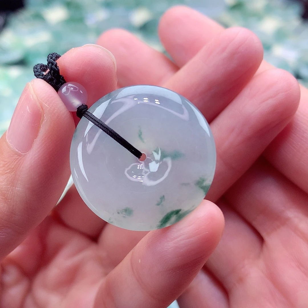 翡翠未镶嵌颈饰编号13-尺寸26/6.1