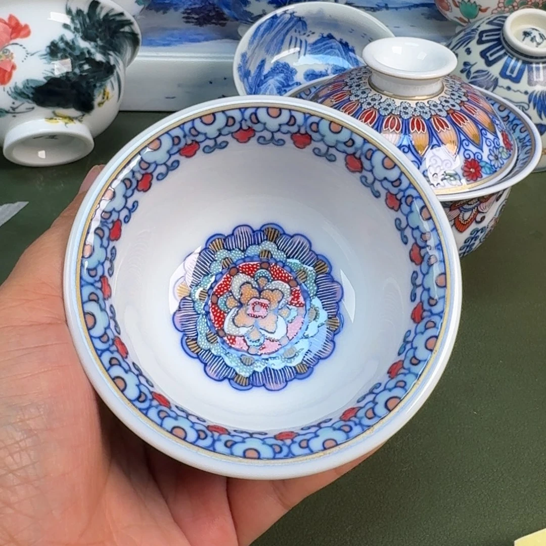 陶瓷景德镇纯手绘茶具圆圆295