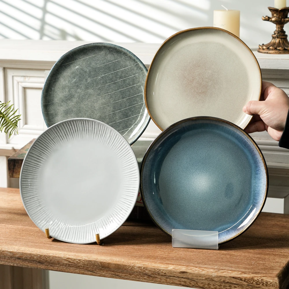 【瑕疵】陶瓷盘子窑变小盘组合220XJ