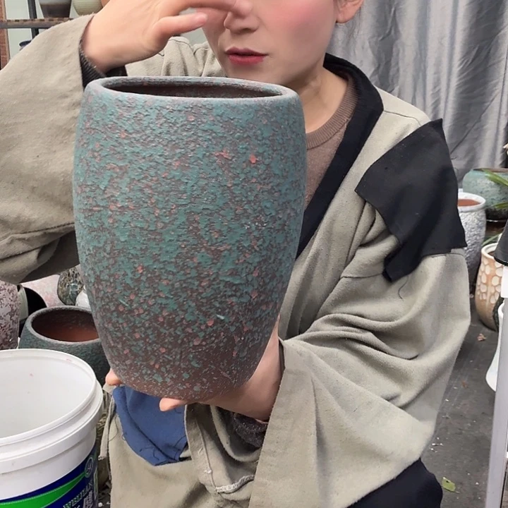 16×24--粗陶花盆有孔-买买买