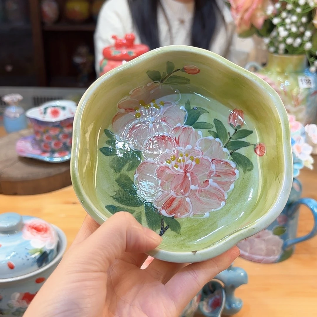 景德镇手绘高温釉下彩陶瓷茶具