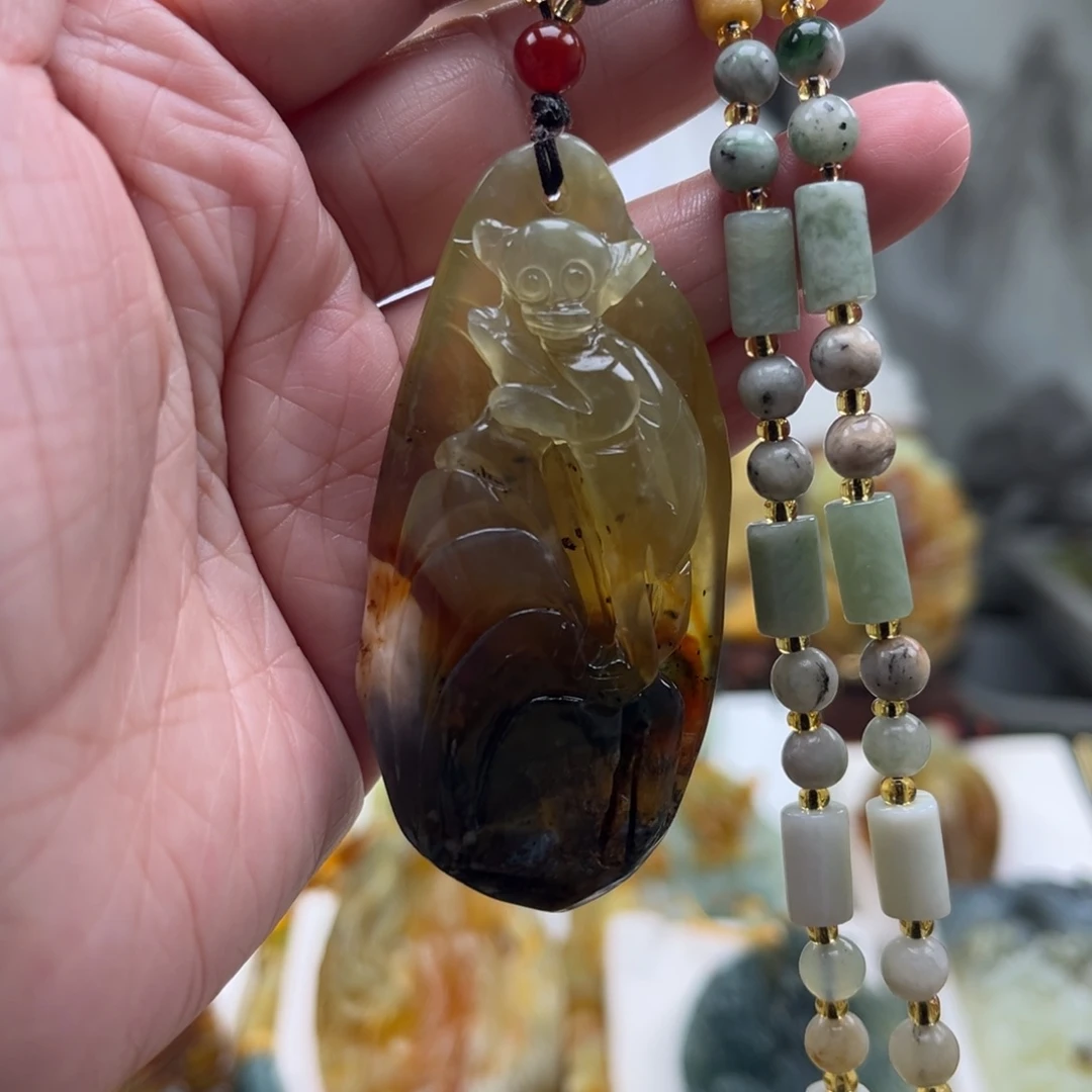 岫玉未镶嵌挂件挂件