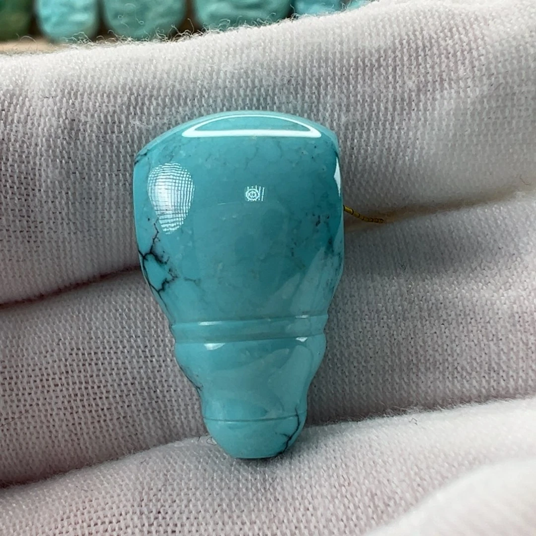 未镶嵌绿松石三通13.5mm