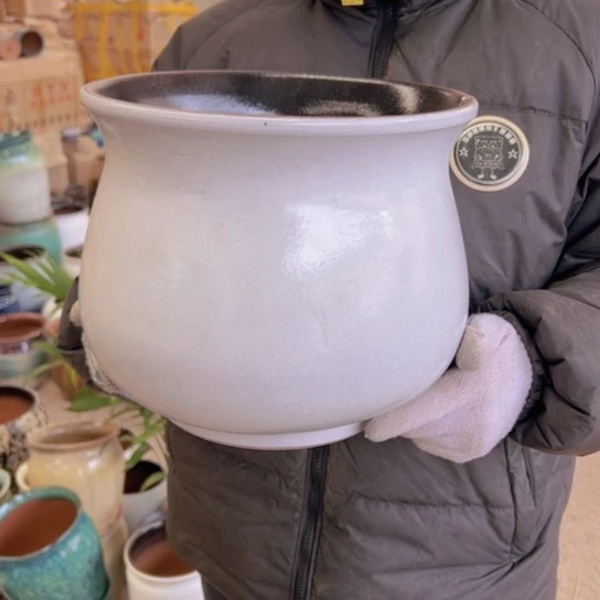 紫砂花盆高23口25————