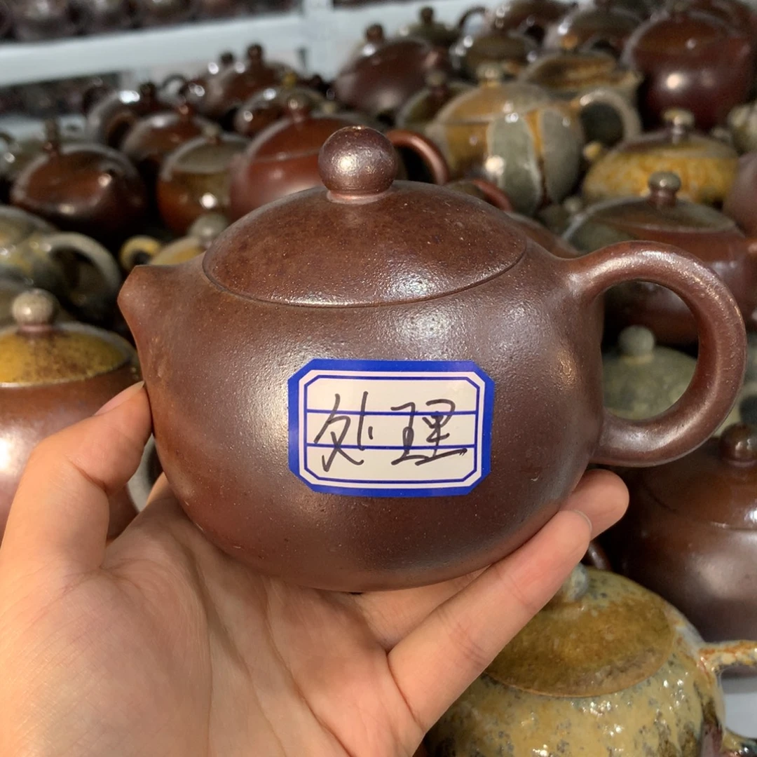 茶壶紫砂纯自然柴烧
