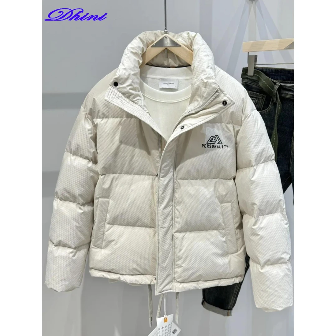 dhini短款立领羽绒服男士冬季新款休闲宽松潮牌百搭高品质加厚潮