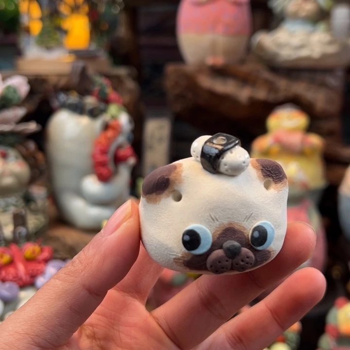 陶摆件小镇青花每日优鲜哦