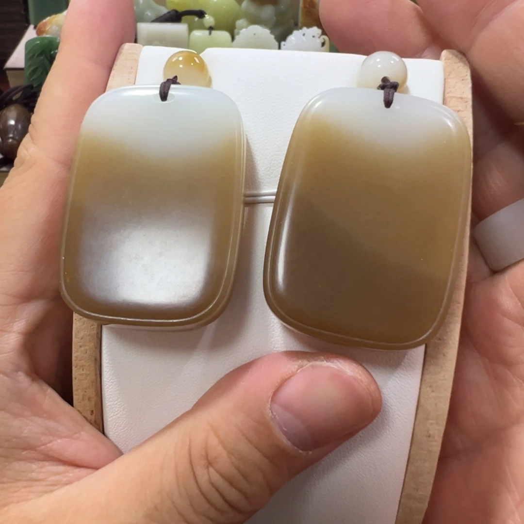 心***符和田玉未镶嵌挂件